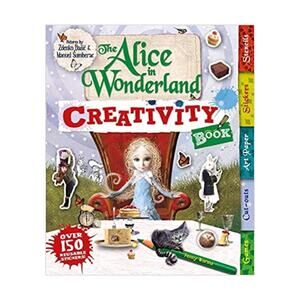 ALICE IN WONDERLAND Kids Coloring Creativity Book Gift Disney Arts & Crafts NWT